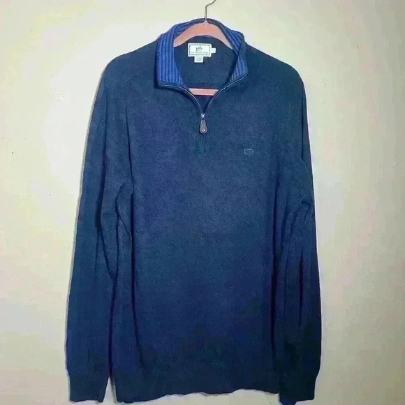 Southern Tide Men’s 1/4 Zip Sweater Size Large Alpaca Wool Blend Casual Classic - Picture 1 of 7